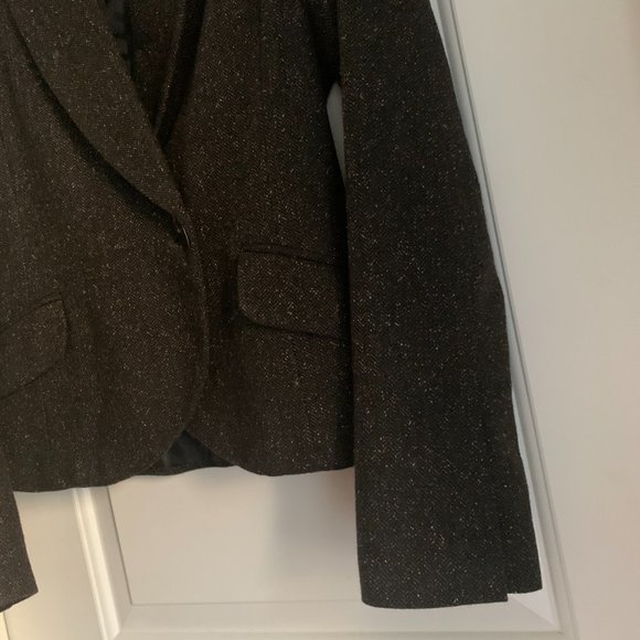 H&M Women’s Wool Blazer Brown Size 4 - Picture 6 of 9